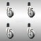 Service Caster 4 Inch 316SS Thermoplastic Rubber Swivel 1-7/8 Inch Expanding Stem Caster Set SCC-SS316EX20S414-TPRB-178-4 - alternate 2